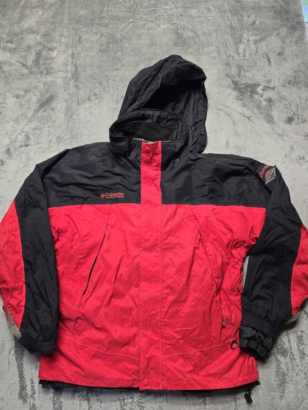 Vintage Columbia Omnitech Waterproof Snow Ski Parka Sz Lg Fits XL Fleece Lined